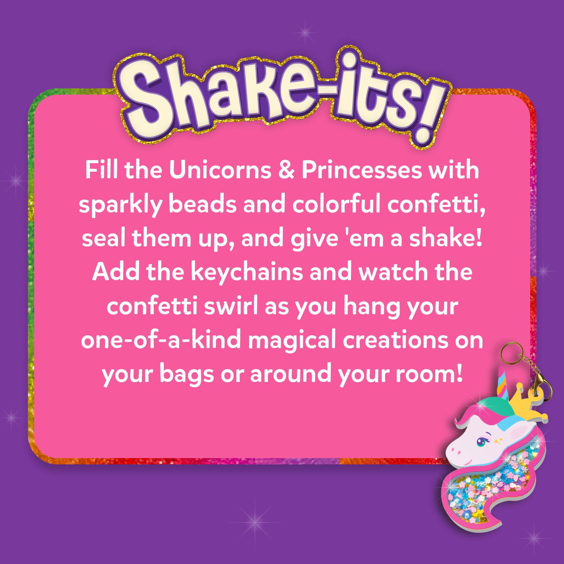 Keychains for Skillmatics Shake-its unicorns princesses