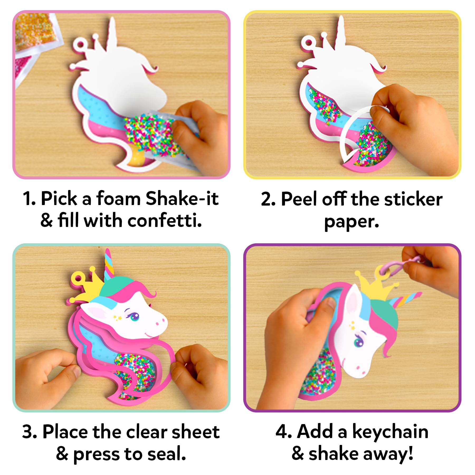 Skillmatics Shake-its unicorns princesses keychains