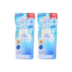 Hydrating sunscreen gel with three hyaluronic acid types and collagen