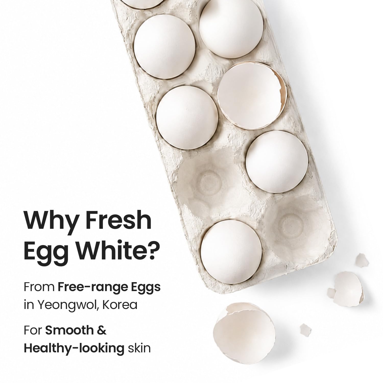 Egg White cleansing foam SKINFOOD 150ml close up