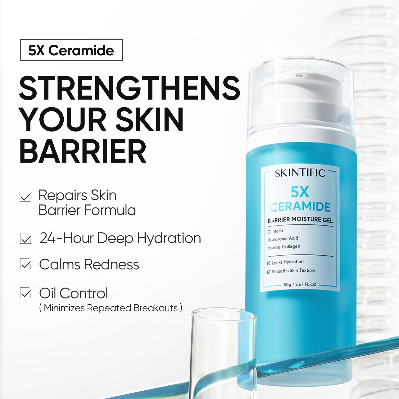 Ceramide barrier support moisturizer for sensitive skin packaging