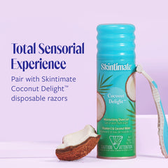 Coconut water hydrating formula in Skintimate shave gel for women