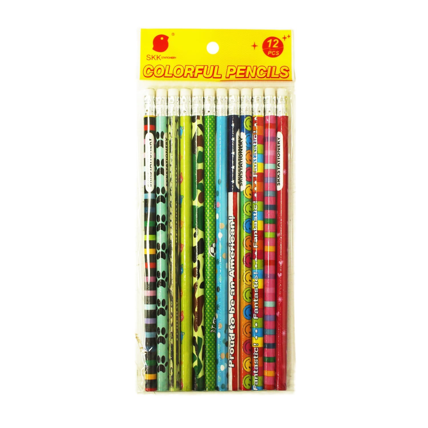 HB2 color pencils 144 pack with erasers SKKSTATIONERY