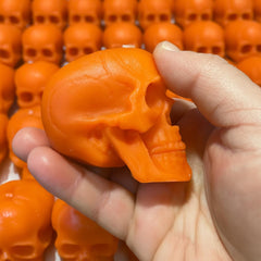 2 pcs orange skull candles height 2.36 inches for spells