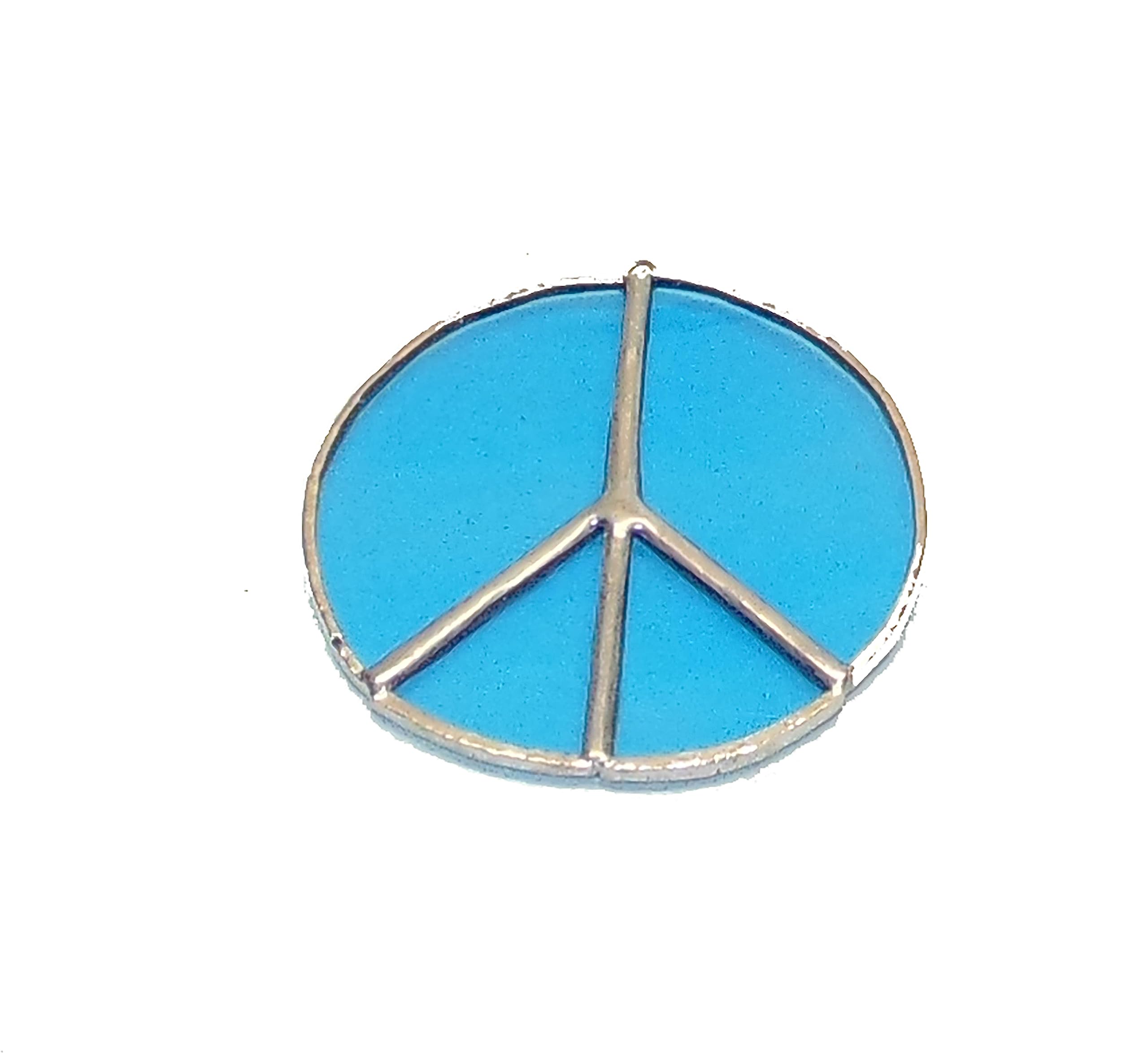 Not identical handmade peace sign stained glass piece