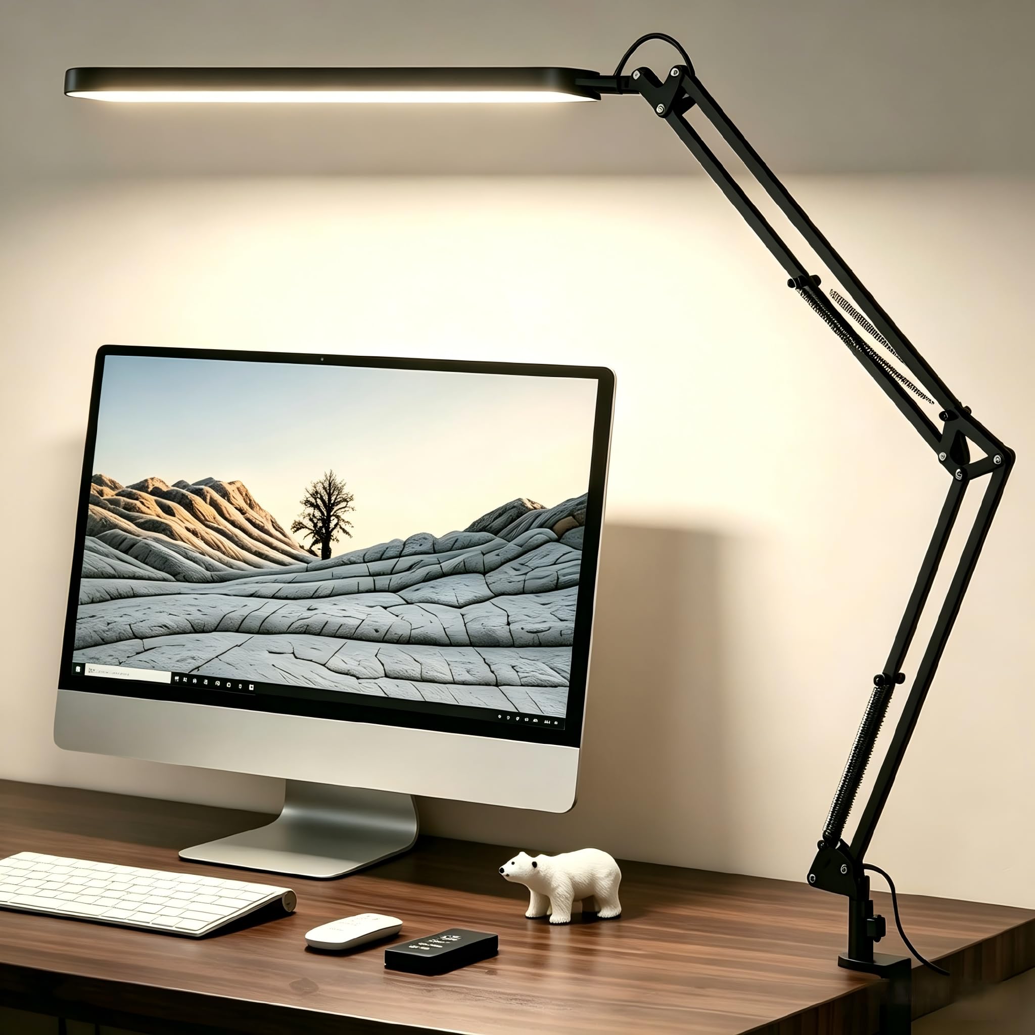 SKYLEO desk lamp black on home office desk