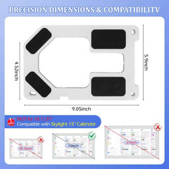 Skylight 15” Calendar mount on fridge showing magnets