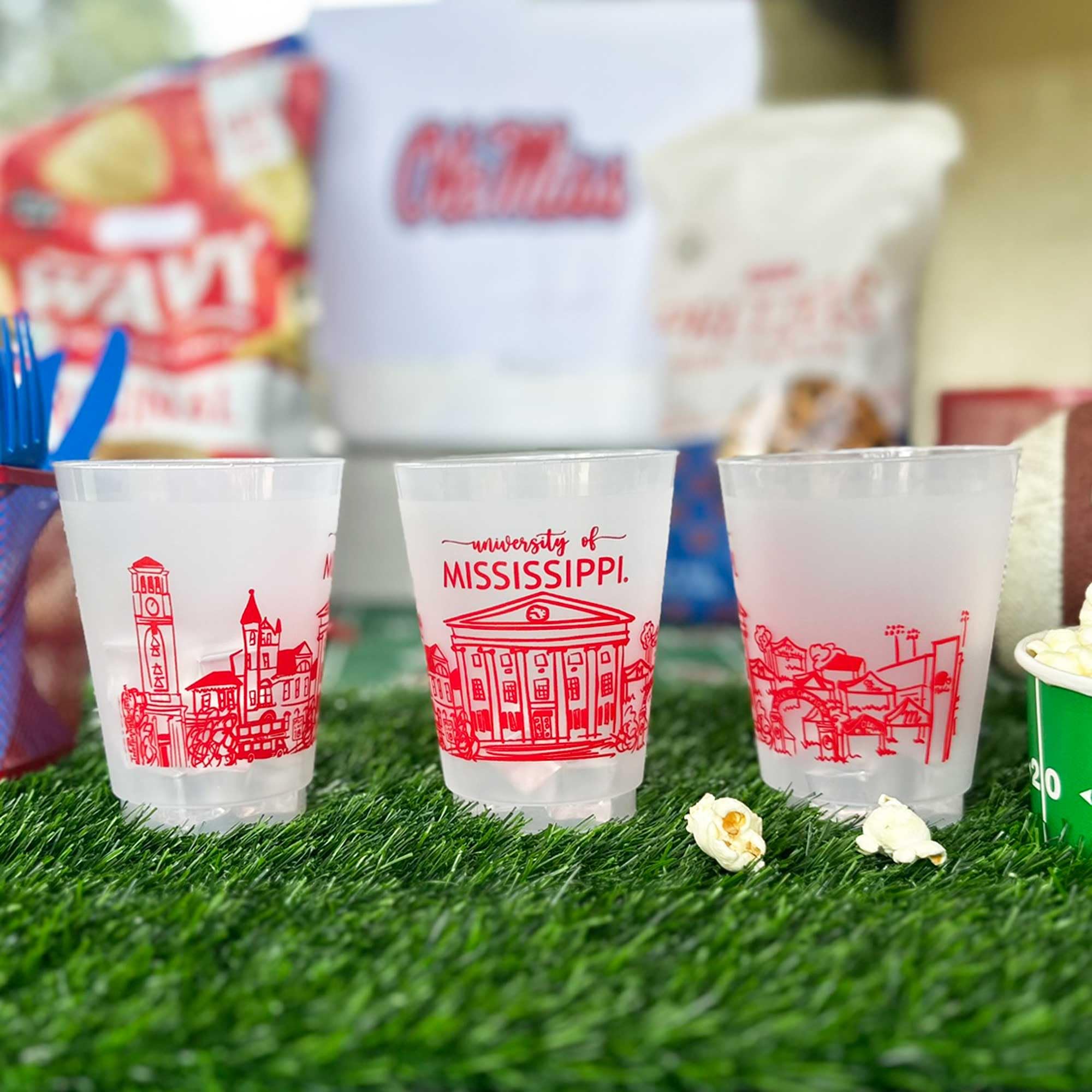 Skyline design Ole Miss Rebels cup 16oz capacity