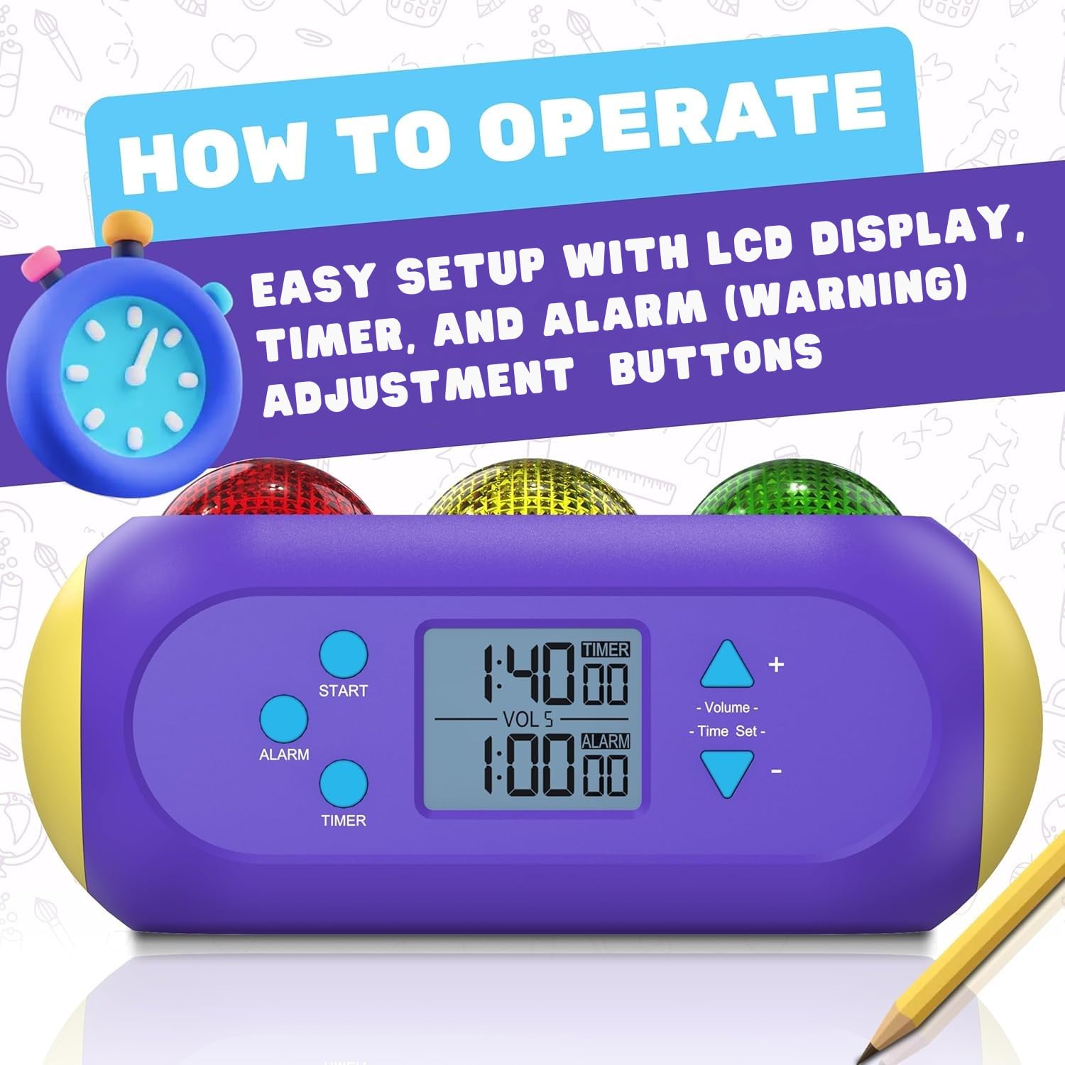Visual timer shown in home or classroom study session