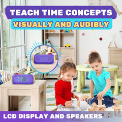 Large LCD display timer with bright LED indicators