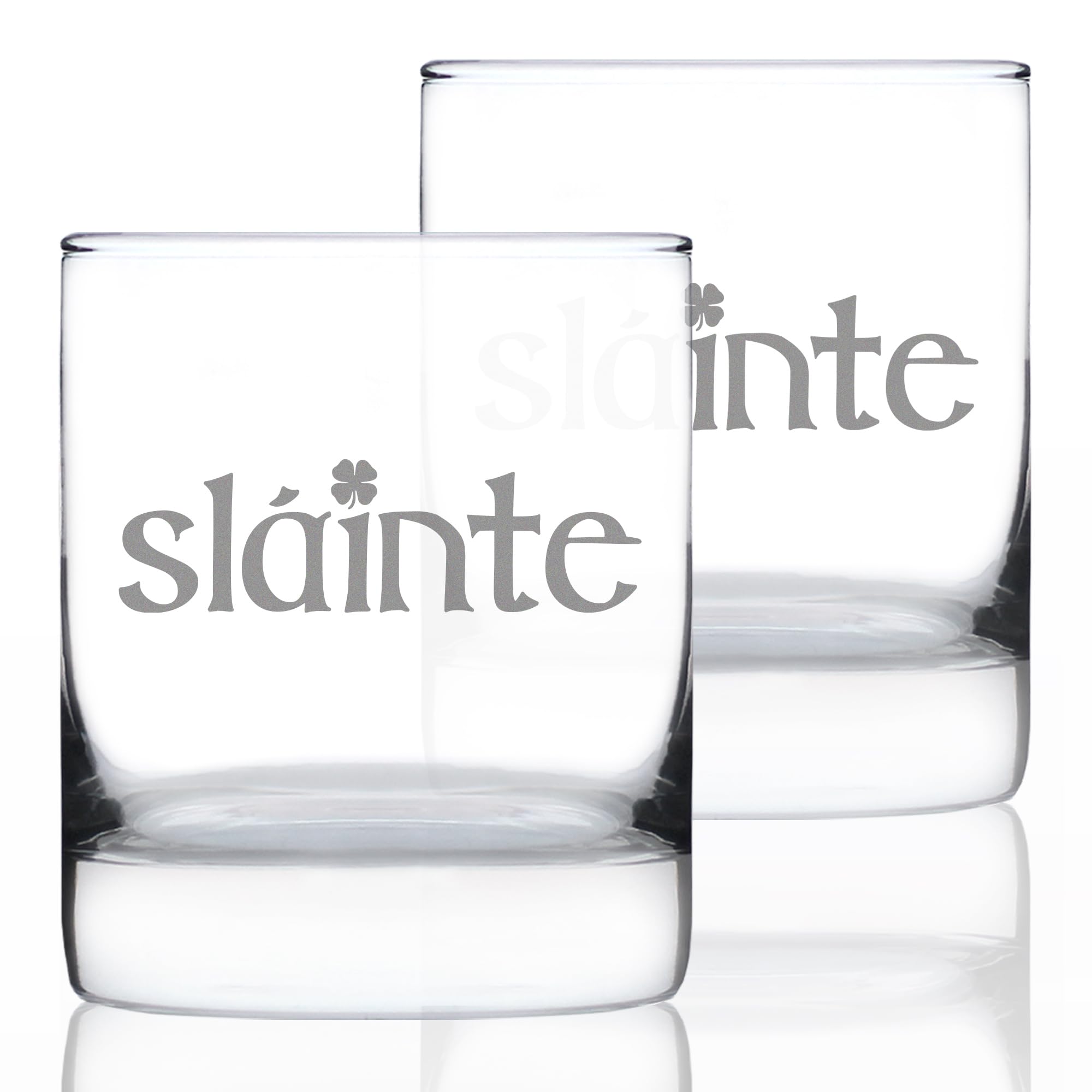 Slainte Irish Cheers Rocks Glass engraved in Colorado