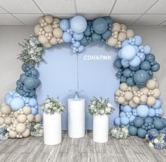 Macaron blue balloons in kit