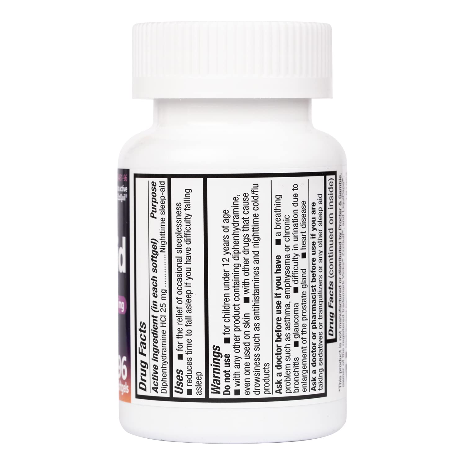 HealthA2Z Sleep Aid bottle label dosage 25mg