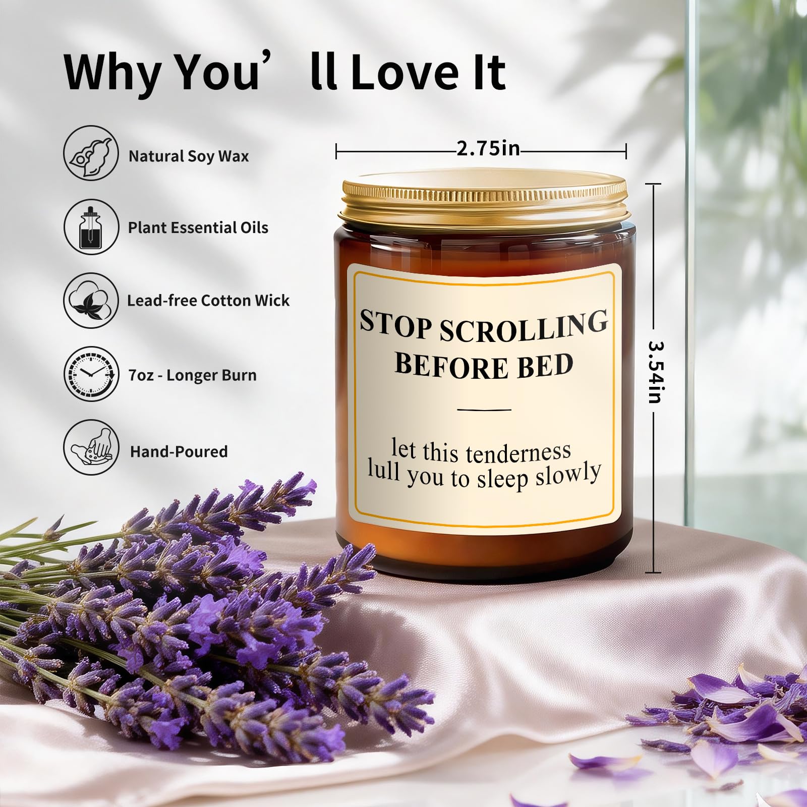 Hand-poured small-batch lavender candle