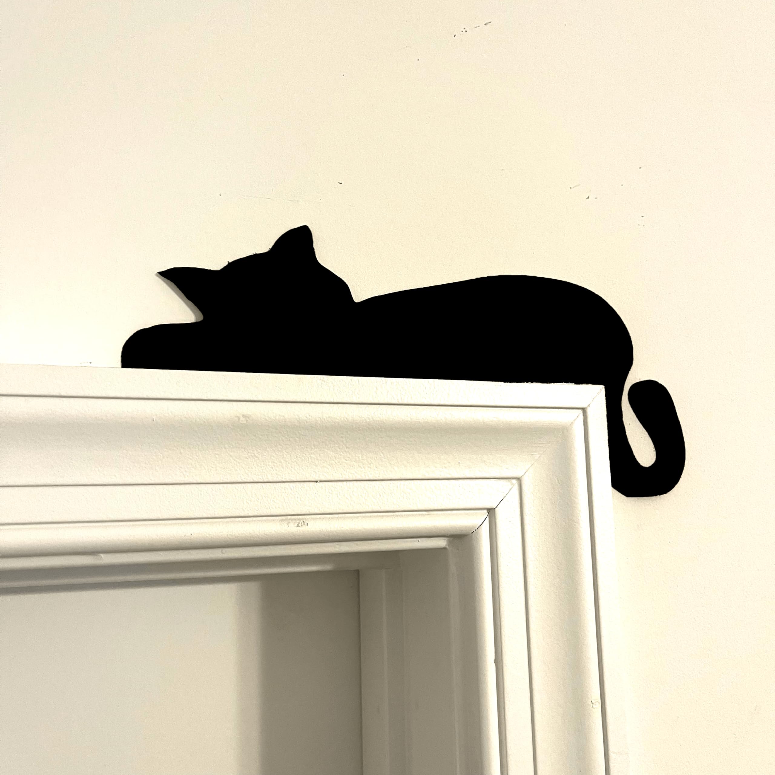 Sleeping cat window sill decoration PVC wood-like finish