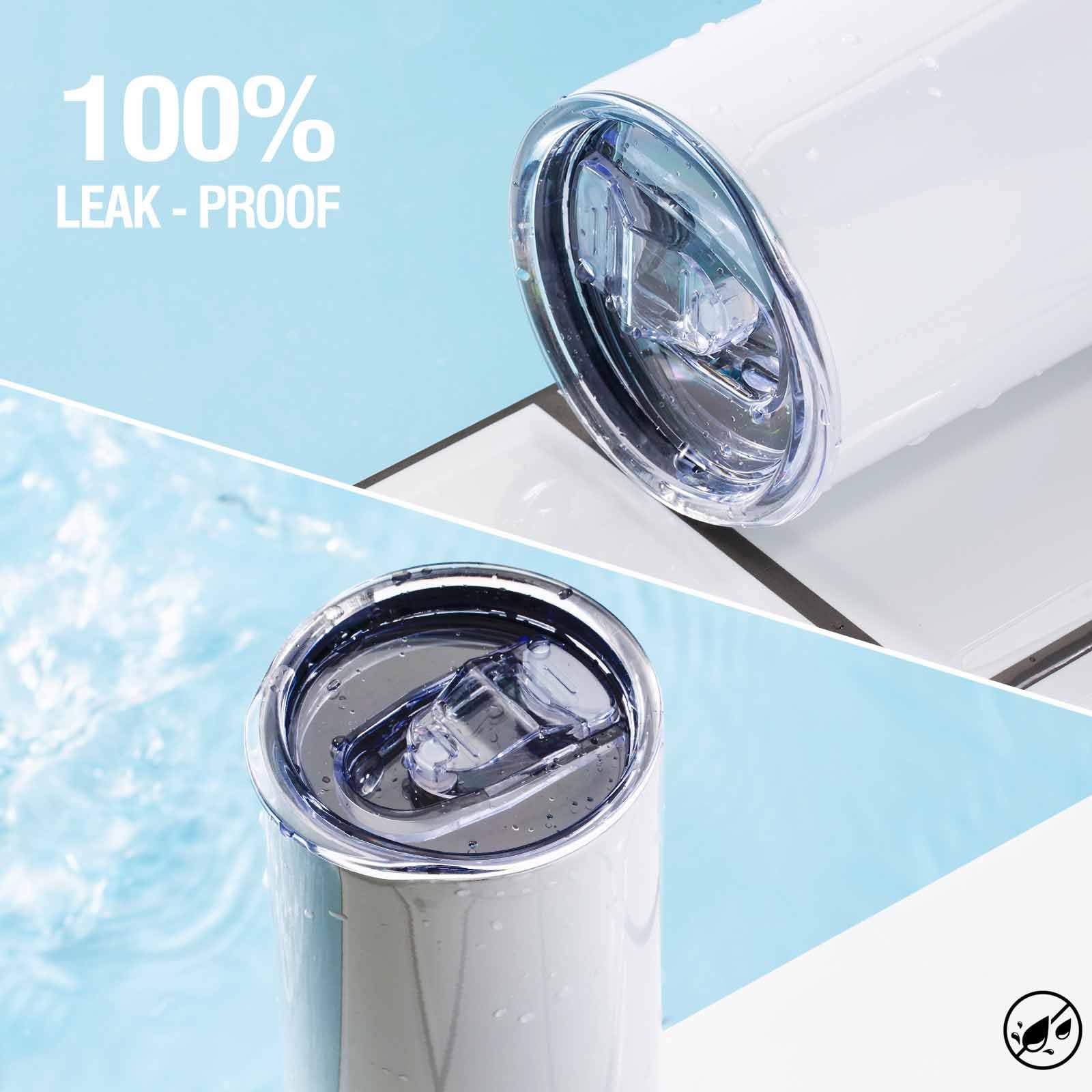 Airtight sliding-button lid for travel tumbler