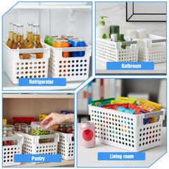 Durable thickened plastic narrow basket for shelves