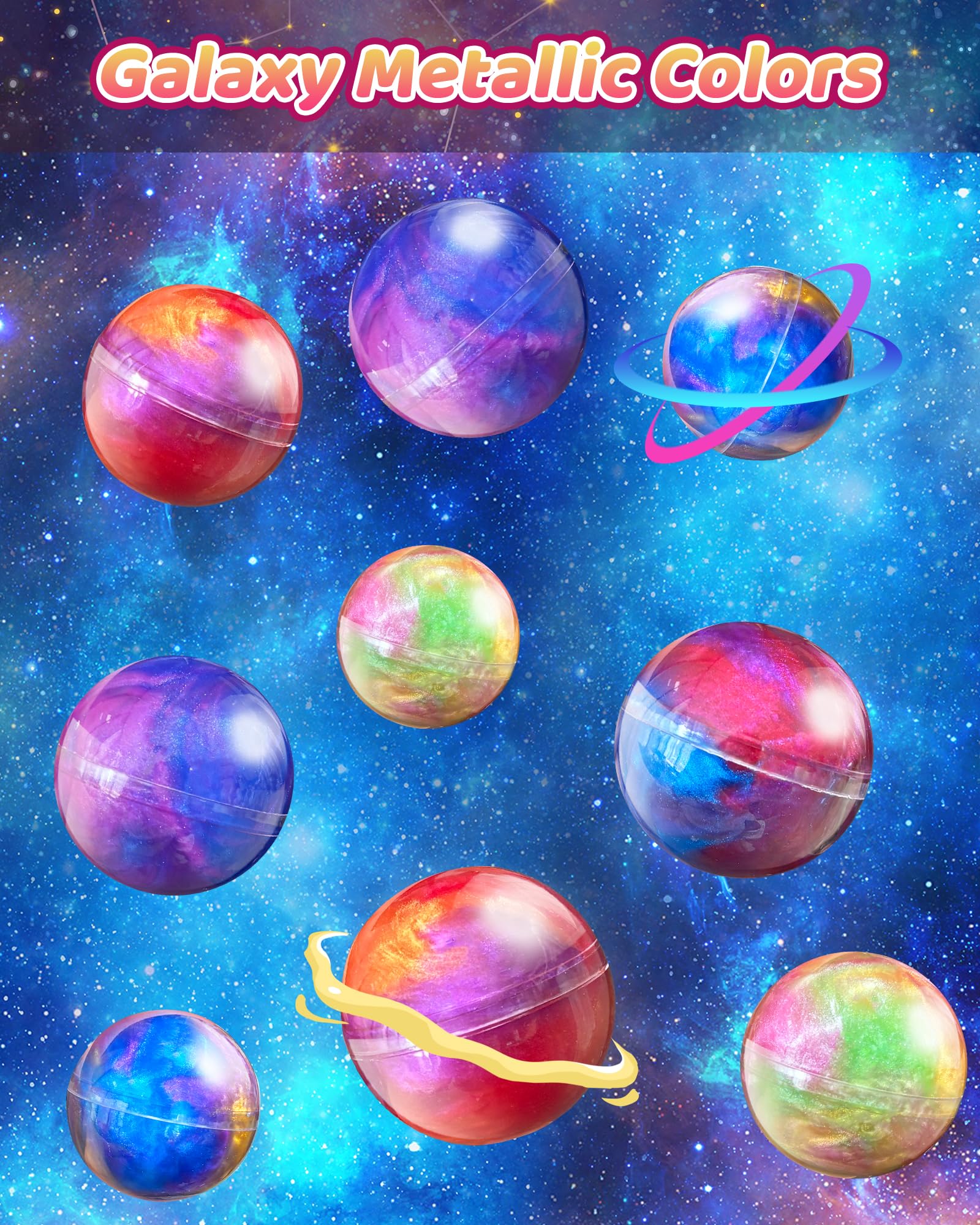 Airtight container storing Galaxy Slime balls