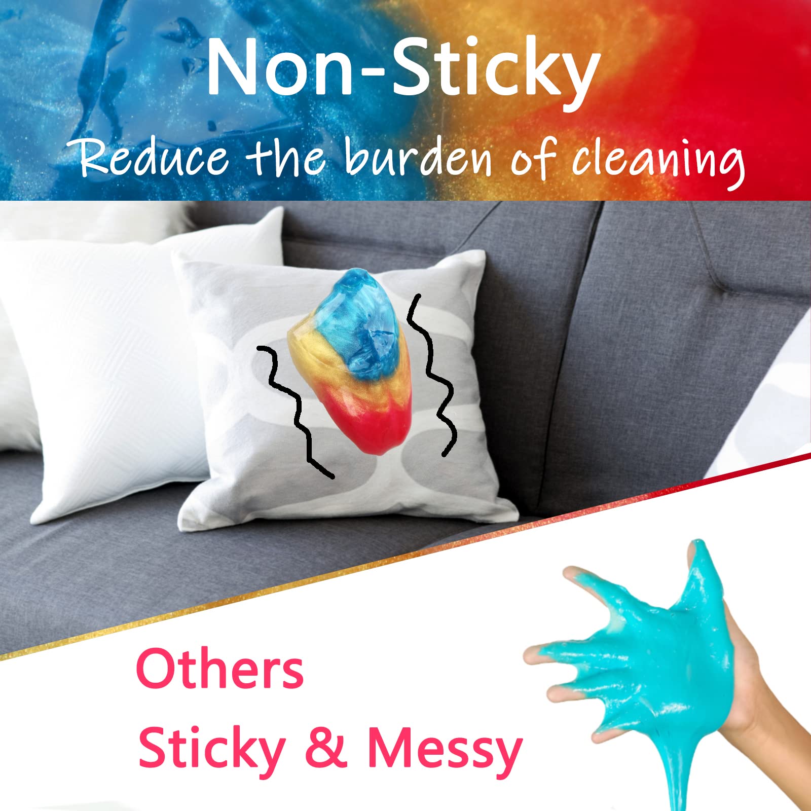 easy cleanup slime close up
