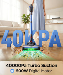 40KPa suction performance on Slivamo S10 cordless vacuum