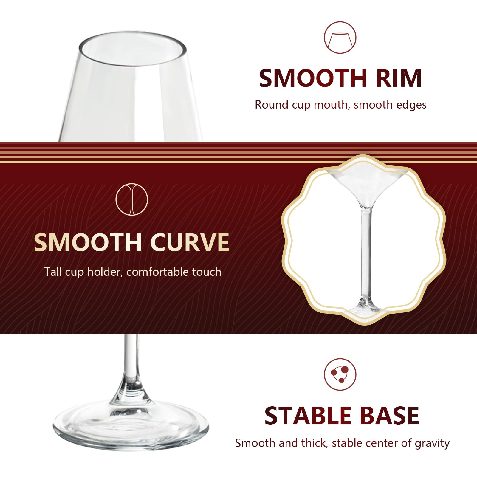 Poolside stemmed wine glasses floating on water