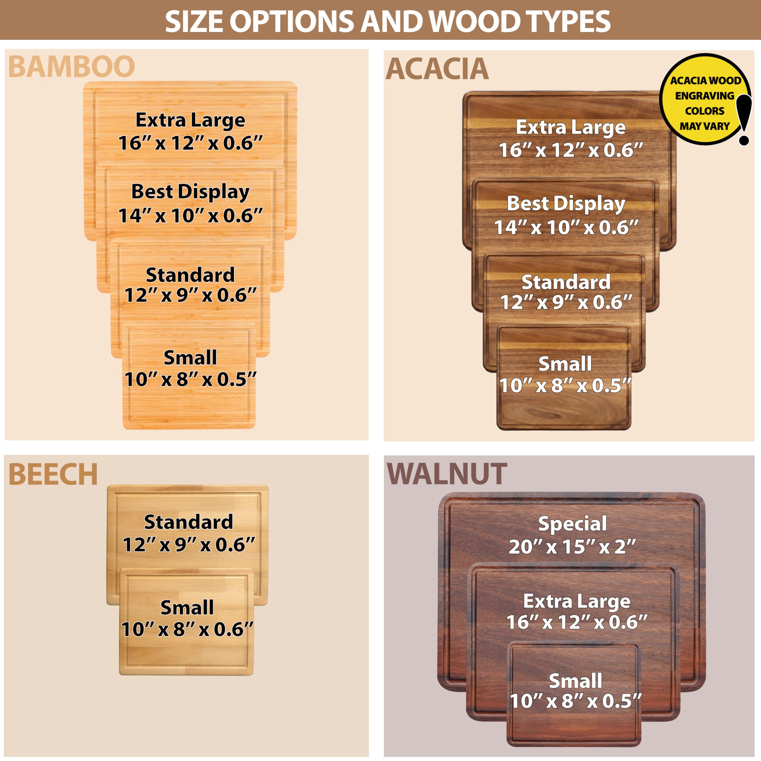 Special size cutting board 20x15x2 walnut