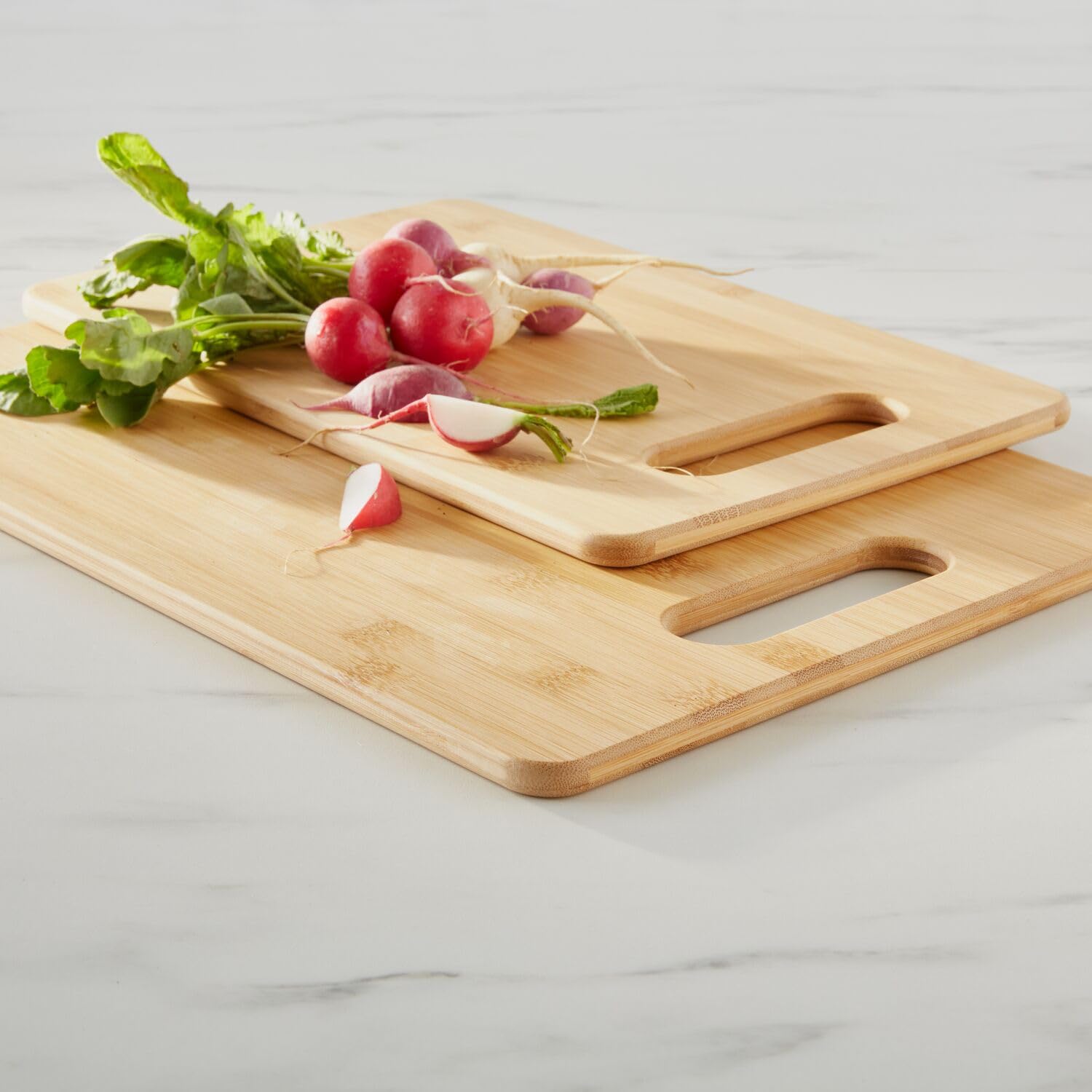 Small 13 by 8.5 inch bamboo cutting board
