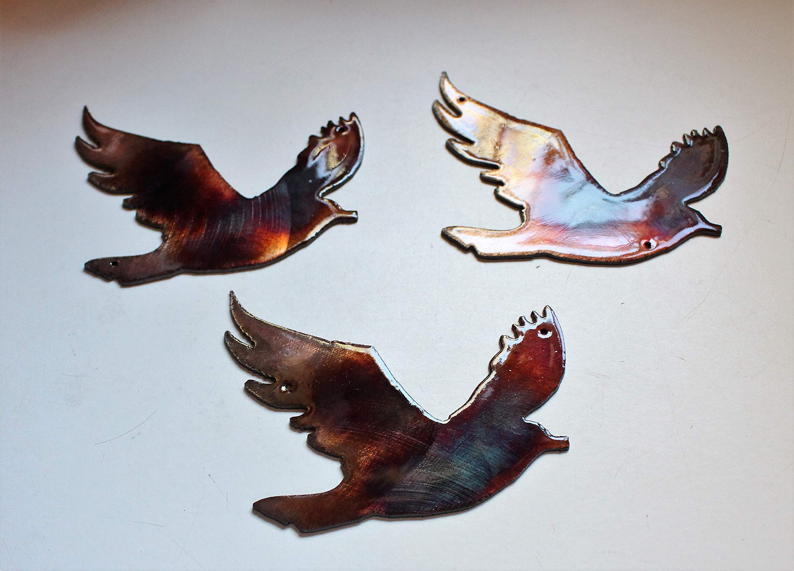 three piece wall art birds small decor