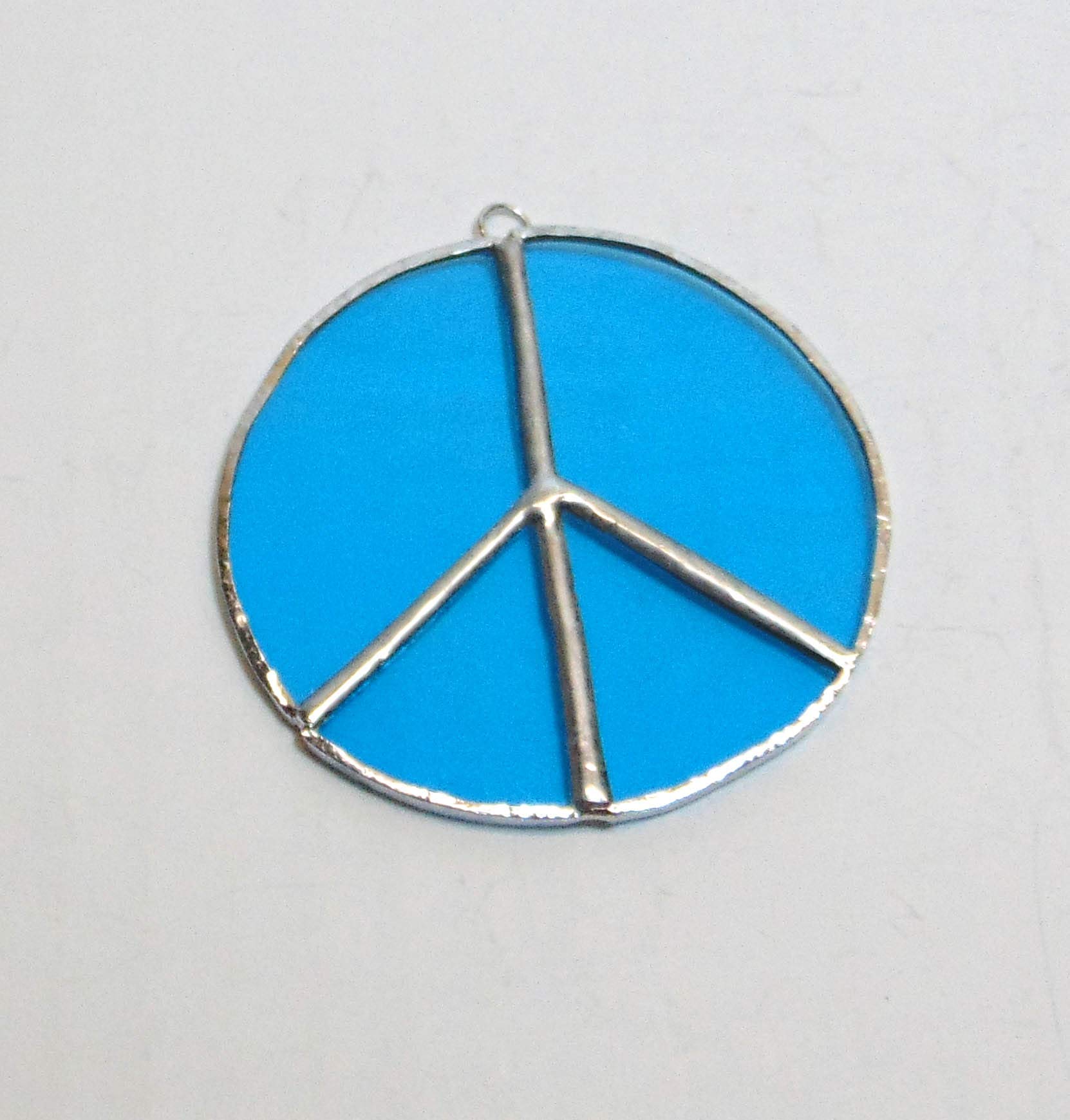 Waterglass rippled sky blue sun catcher