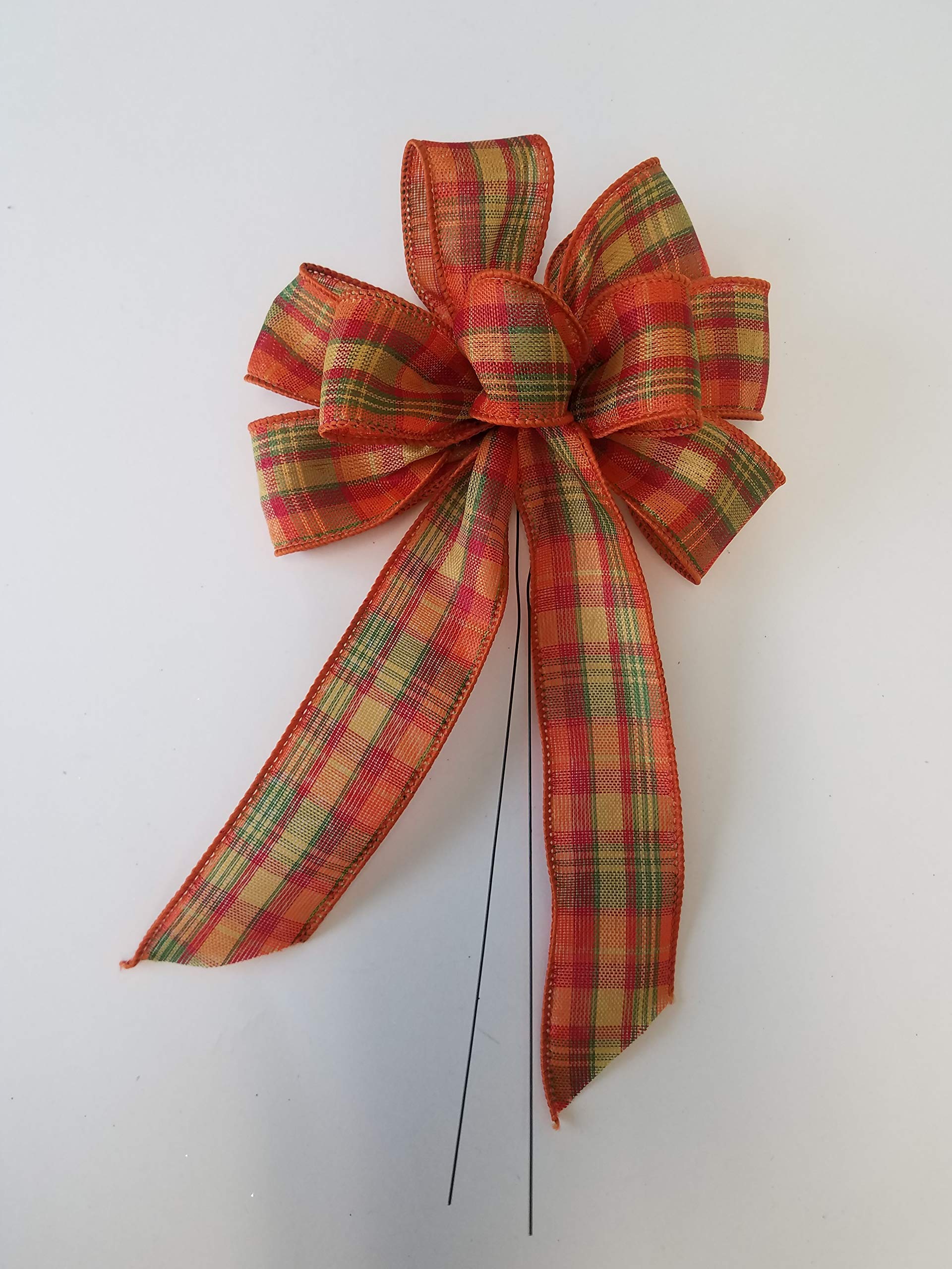 Handmade Pennsylvania linen wired ribbon wreath bow