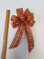 Wired ribbon bow 5-6 inches wide for wreaths