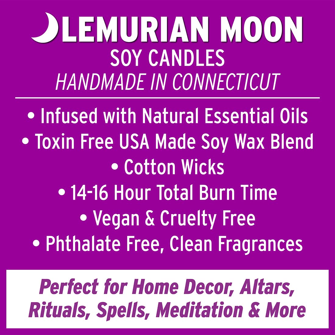 Handcrafted small-batch candle from CT, USA