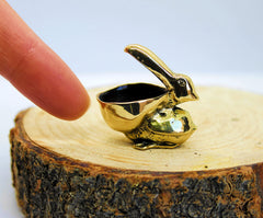 Small brass bird statue for home decor