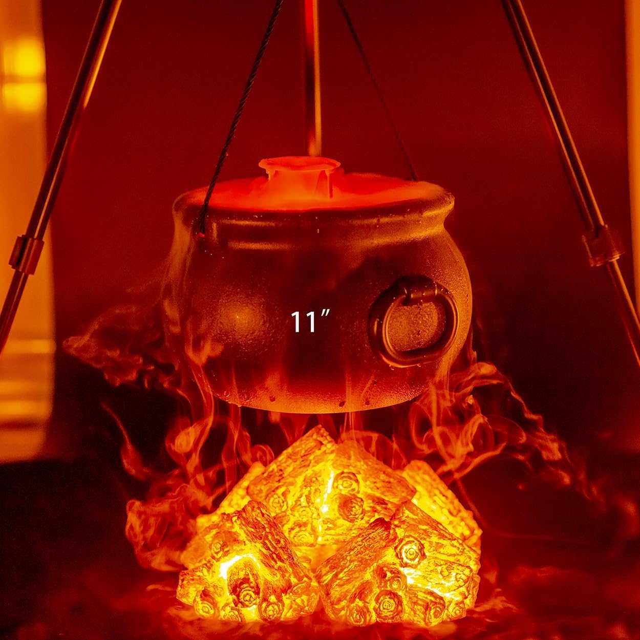 Two cauldrons for Easter and Halloween party decor