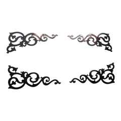 Small Decorative Scroll Corner Accents set of 4 metal wall art image 1
