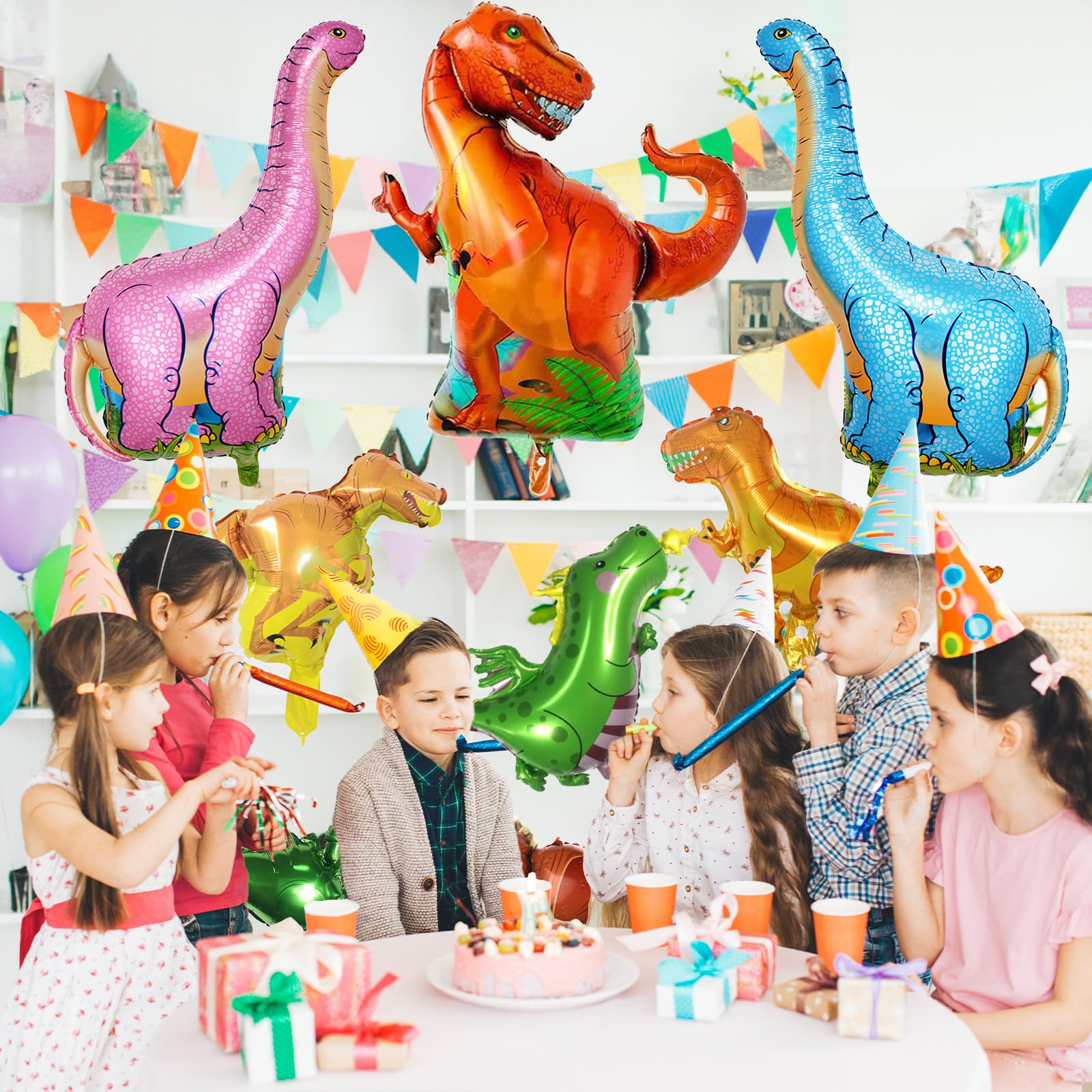 Small dinosaur foil balloon 3 for jungle theme party