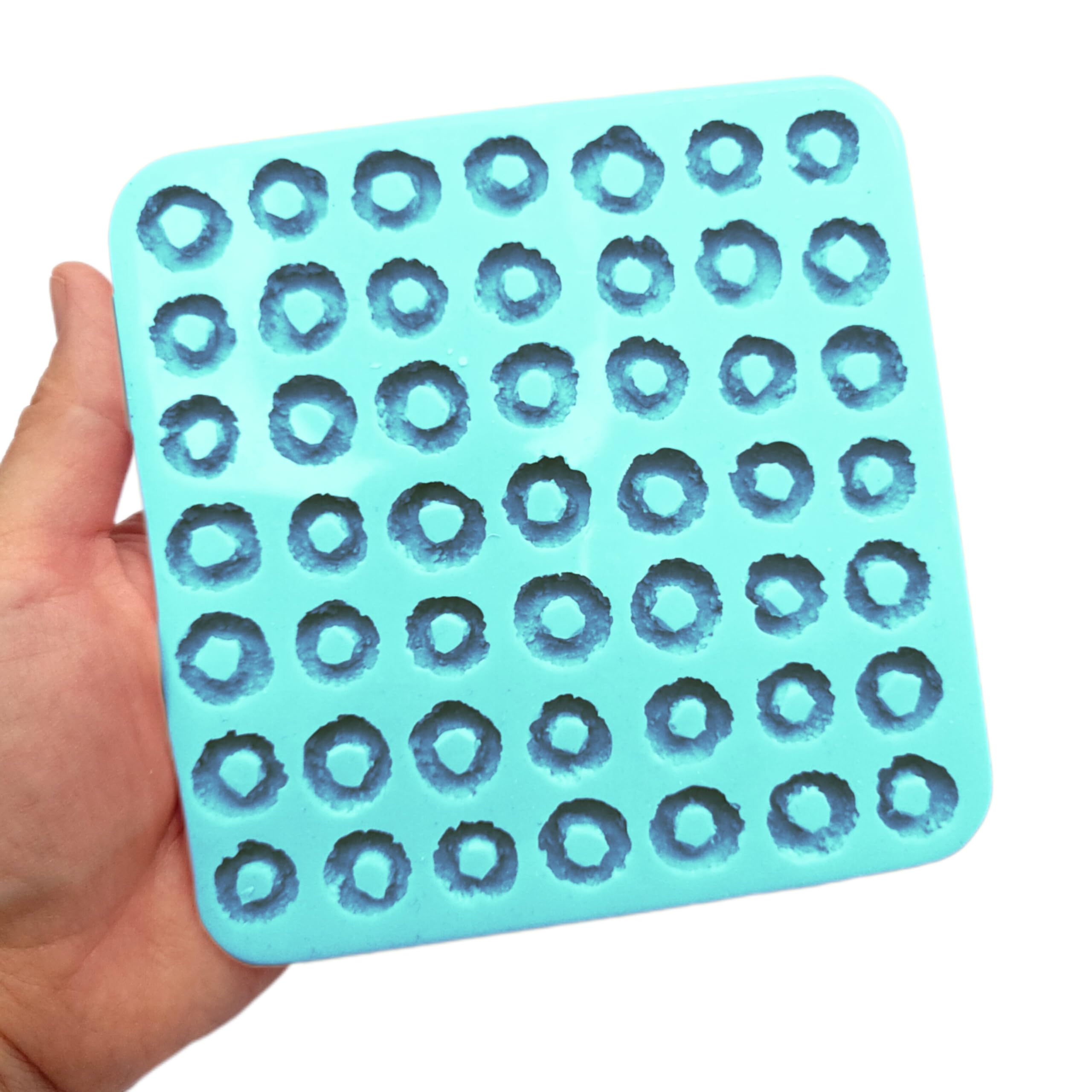 Small donut shaped cavities silicone mold 061 ready for use