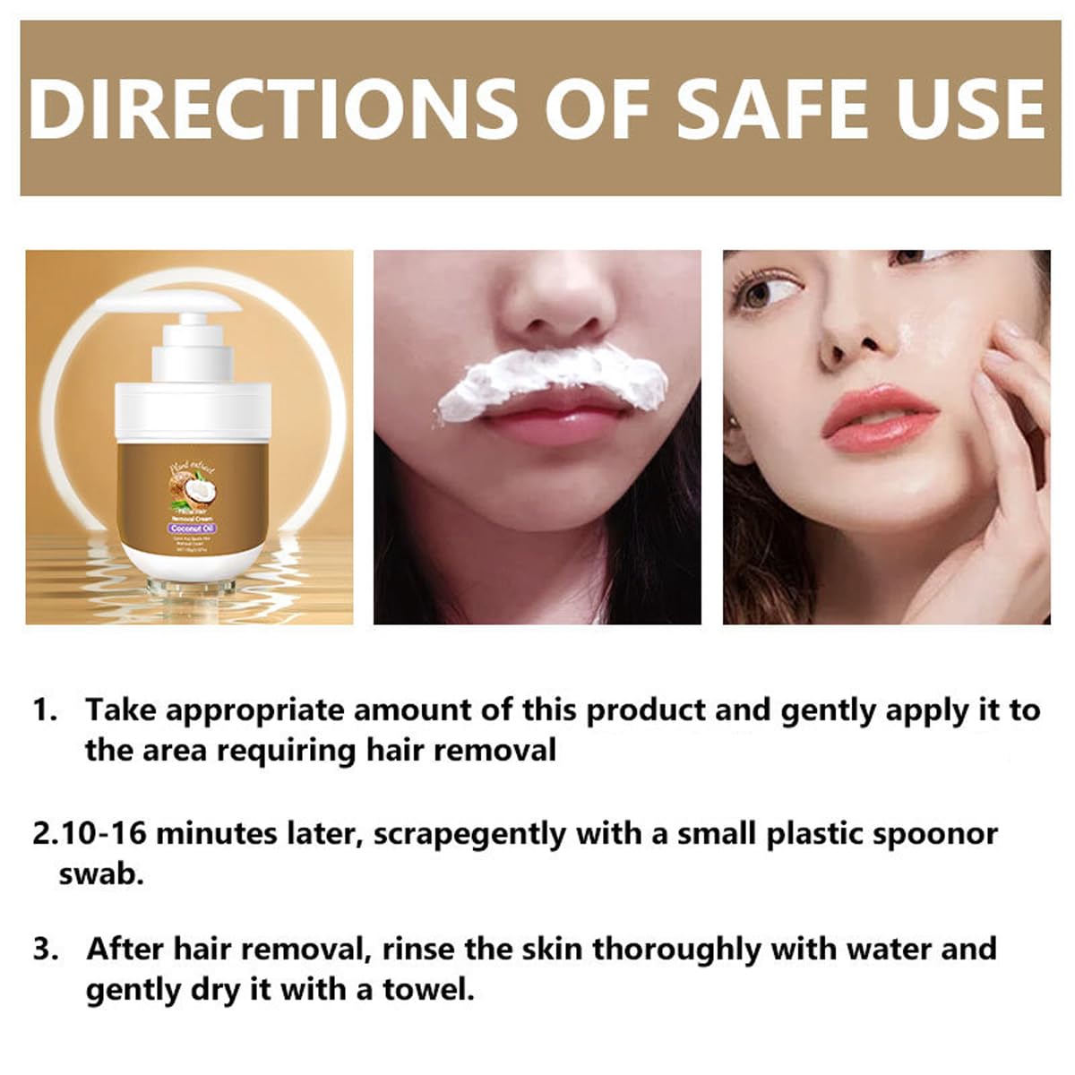 Quickly penetrates hair follicles and softens hair roots depilatory cream