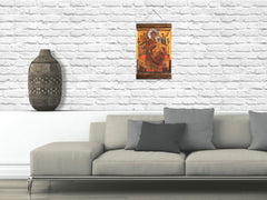 Holy Virgin Mary Pantanassa Orthodox icon on canvas with wood frame