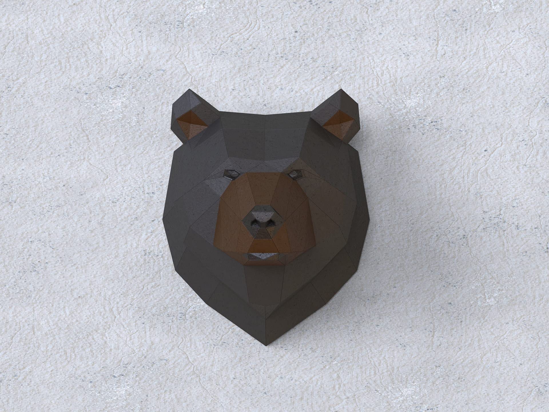 Small pieces practice kit for Grizzly Trophy paper sculpture