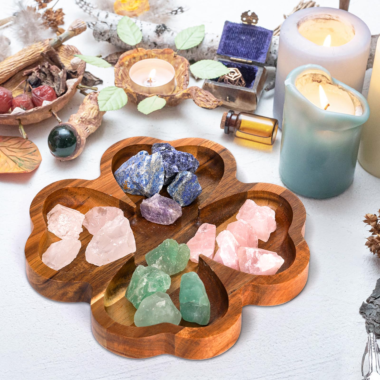 Multi-use wood tray for small trinkets and keys