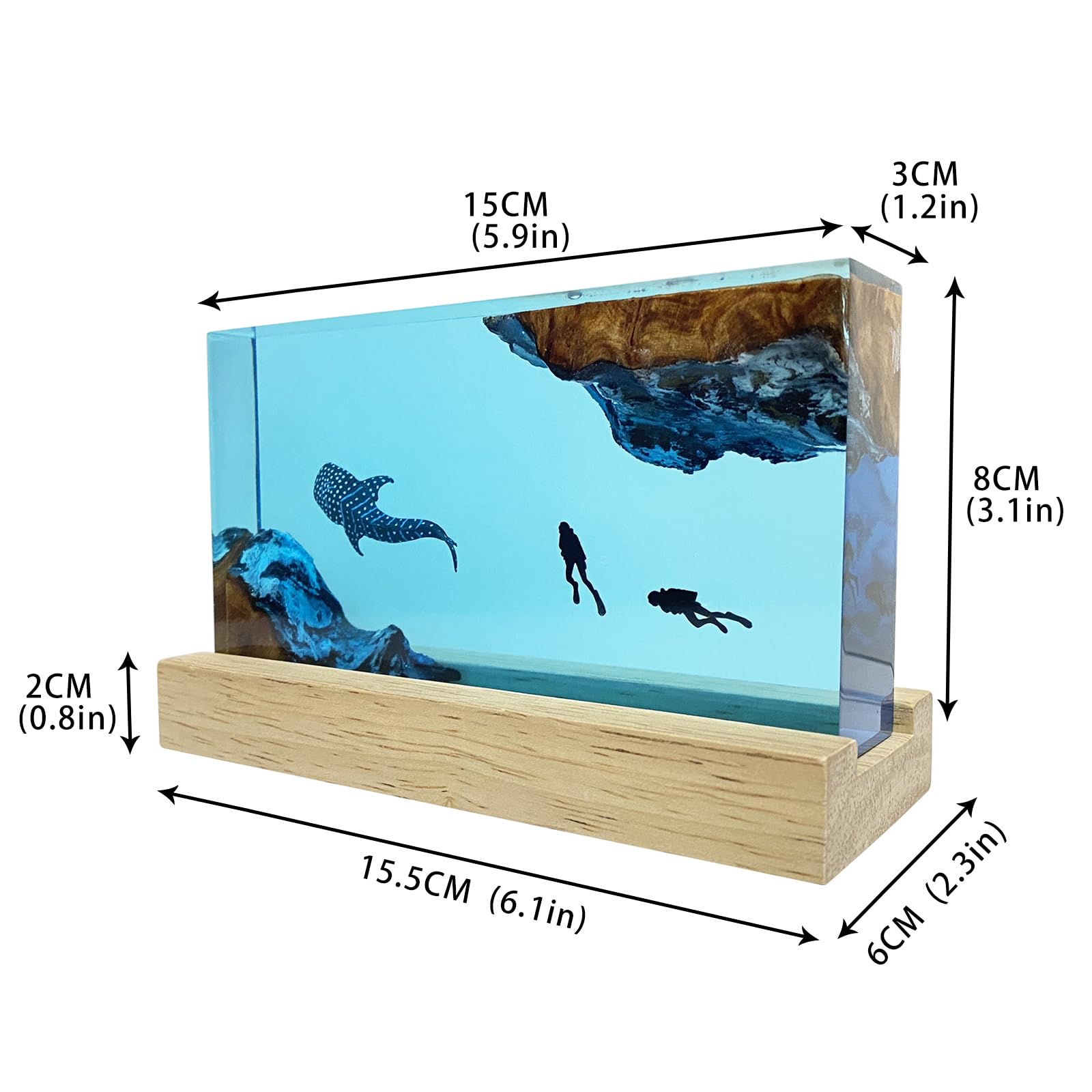 Compact small table lamp decorative ocean scene