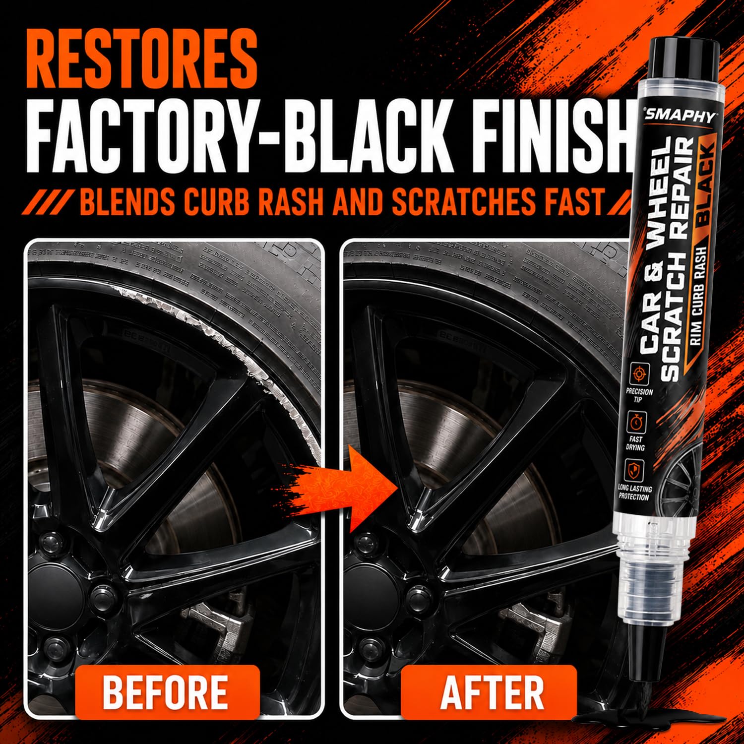 Cleaning wipes included in SMAPHY wheel repair kit