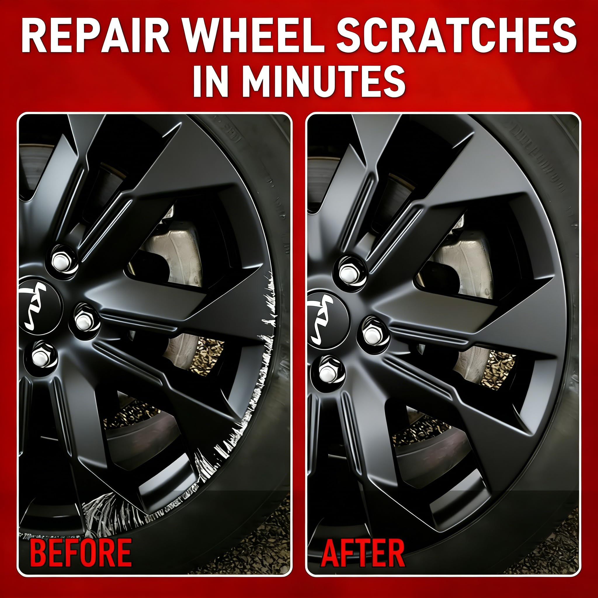 SMAPHY wheel scratch repair kit components including touch up pen