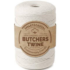 SMART&CASUAL 100% cotton butcher twine 2mm 700 feet roll
