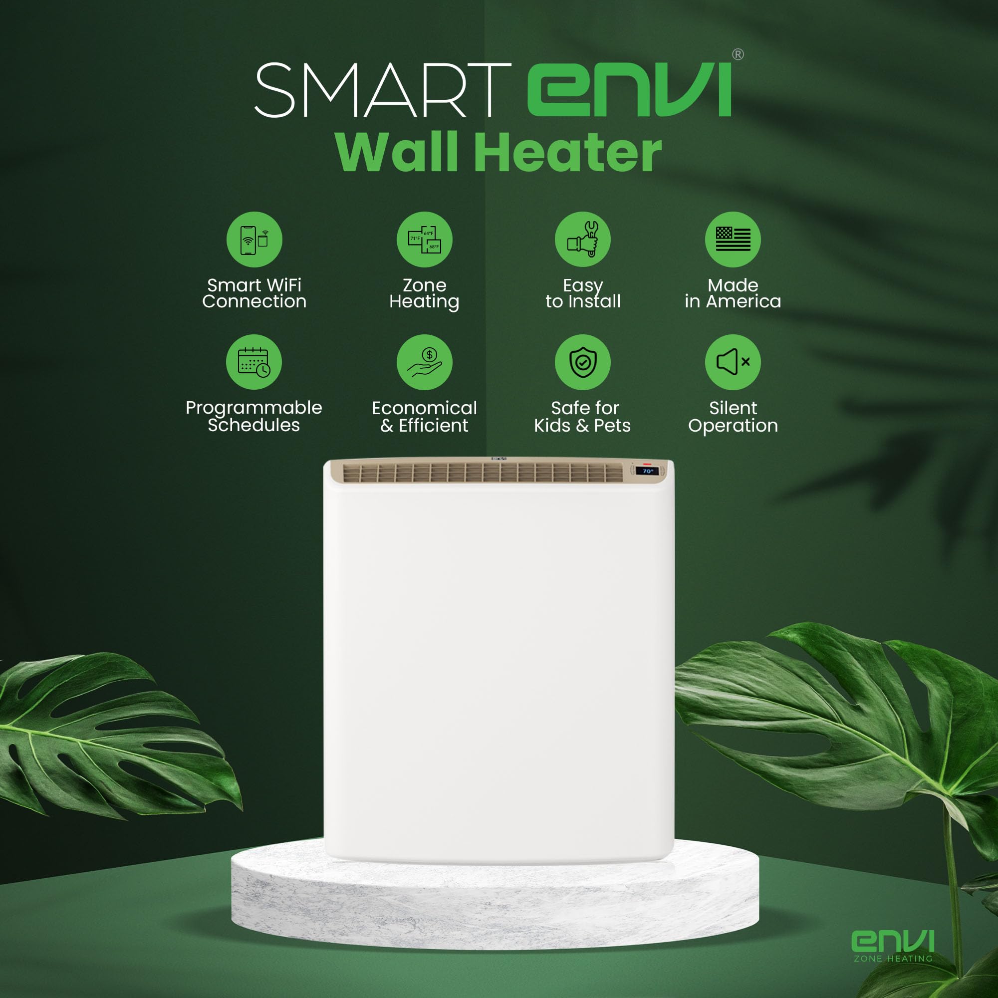 Smart Envi electric wall heater energy efficient convection image