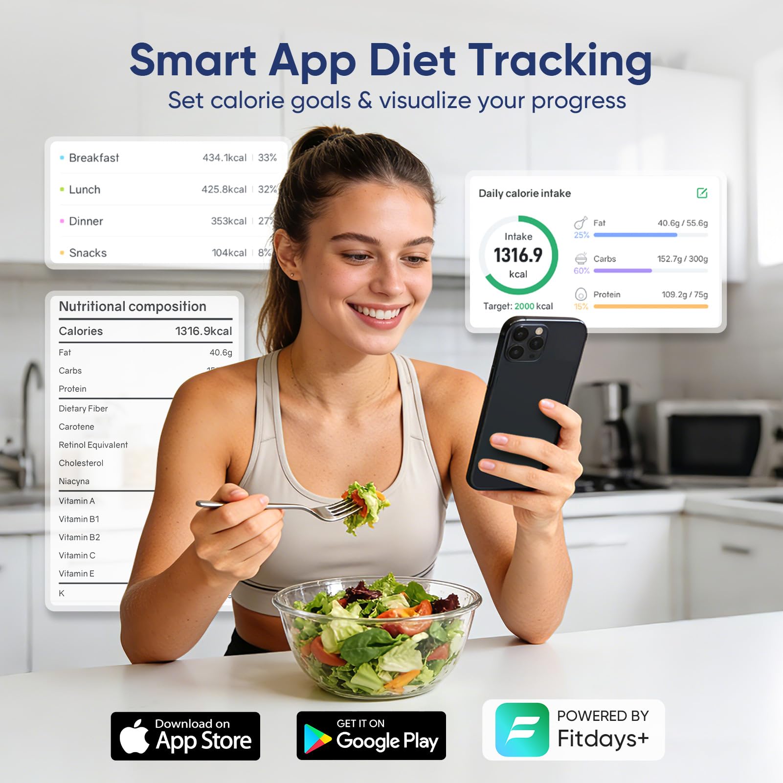 2g minimum weight precision on nutrition scale