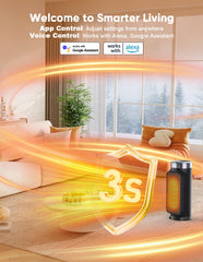 App controlled heater compatible with Alexa and Google
