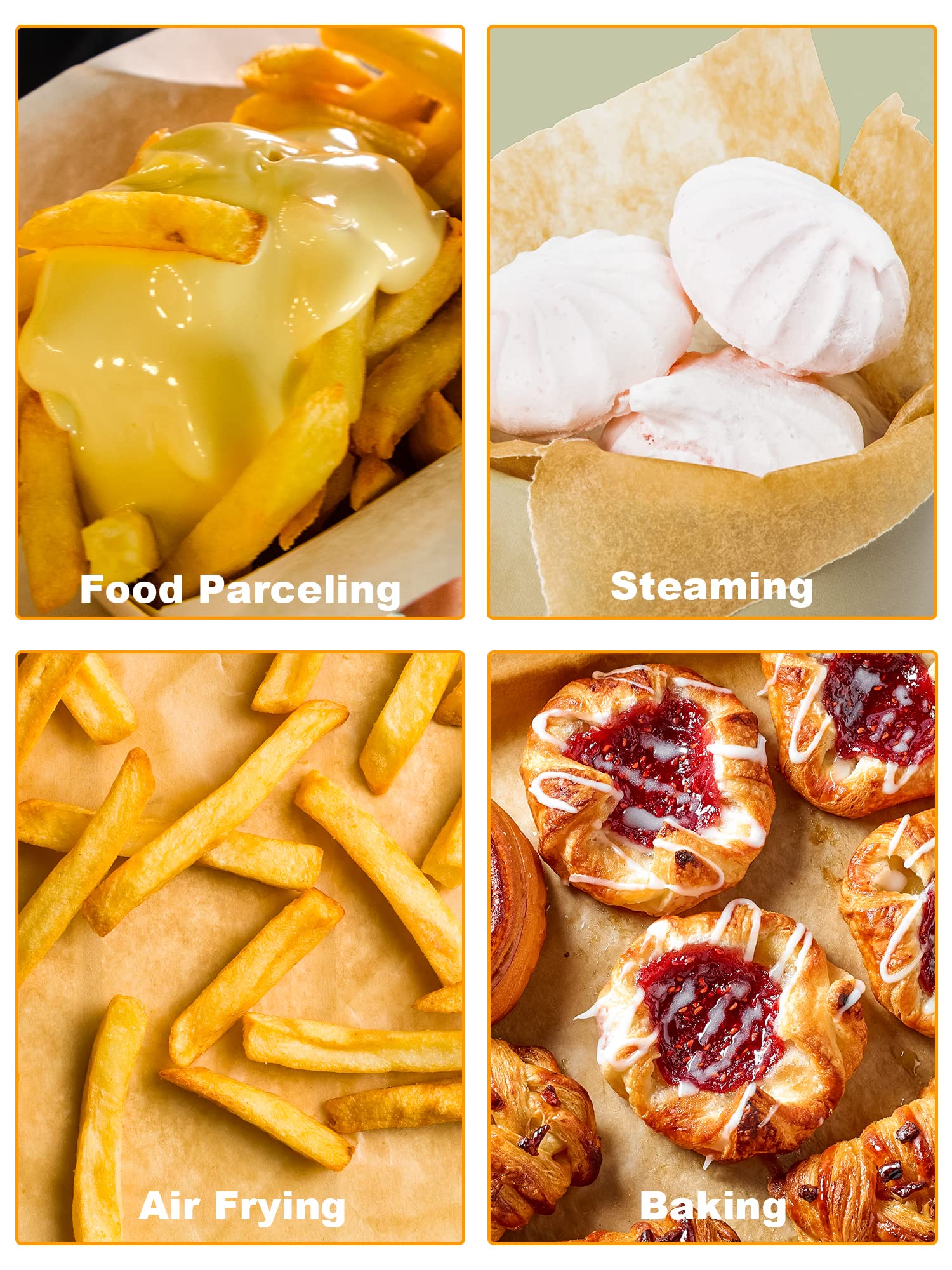 SMARTAKE parchment paper baking sheets set