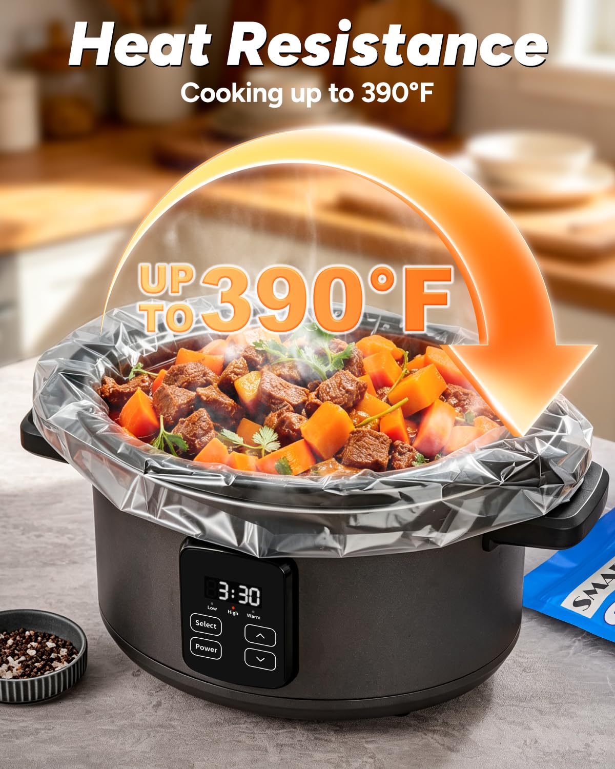 SMARTAKE Slow Cooker Liners side view image